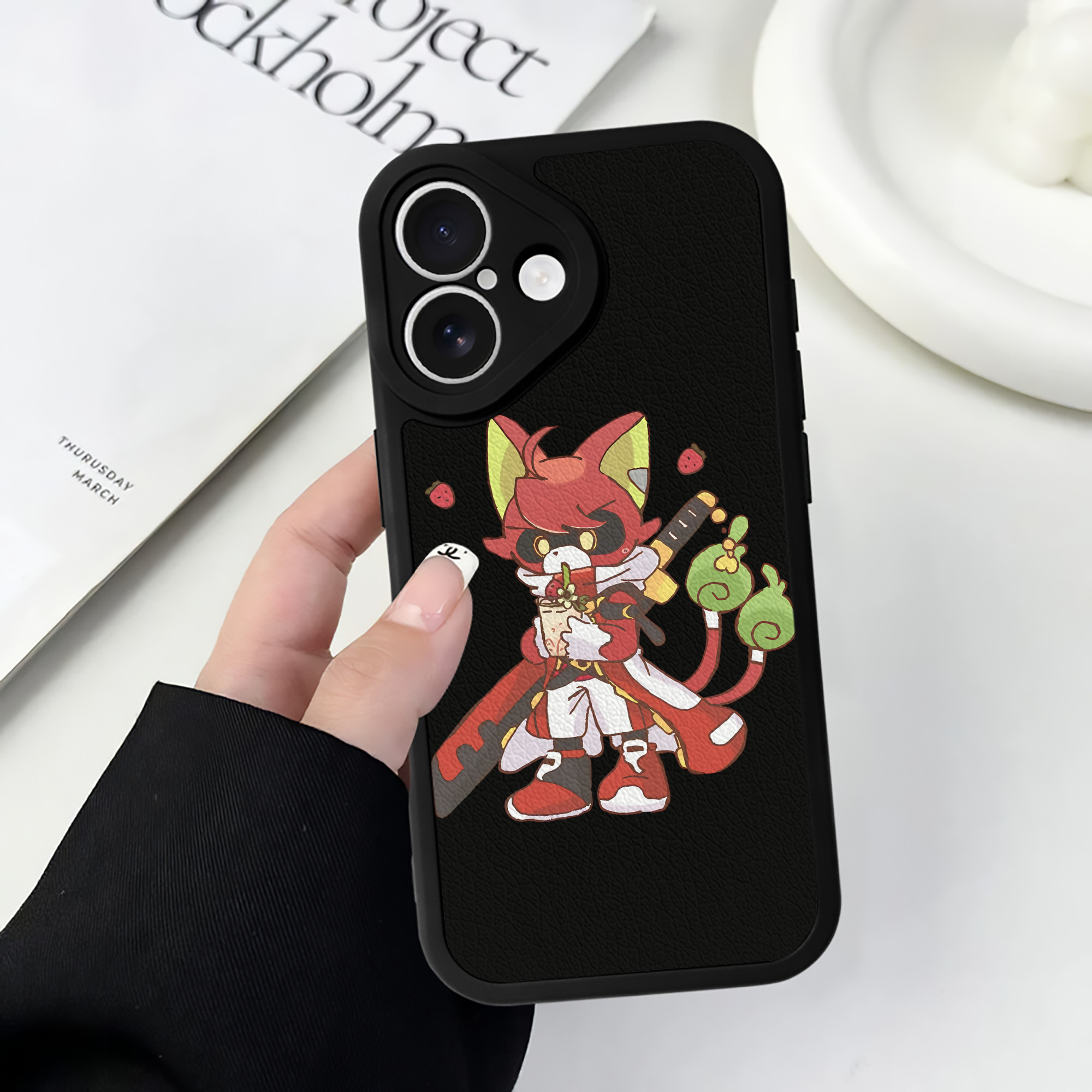 （画像用） 妖怪ウォッチ Yo-kai Watch 【iPhone 16シリーズ対応】シリコンスマホケース（レザー調） 材質：シリコン